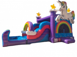 Unicorn Combo Bounce House and Water Slide (Wet or Dry)